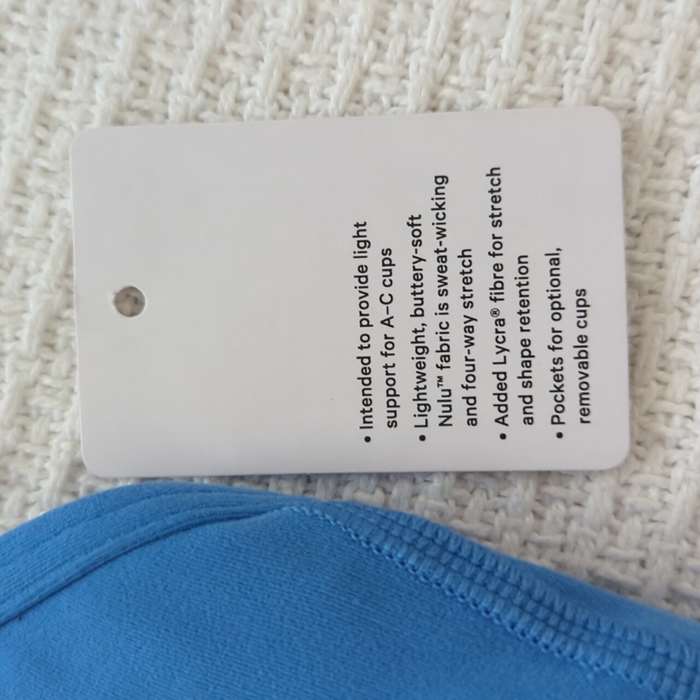 Lululemon Flow Y Bra Nulu Light Support, A–C Cups - Pool Party Size 8 - Picture 9 of 11